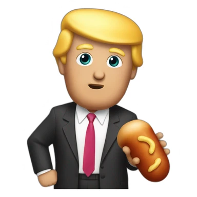 trump-holding-his-sausage sticker