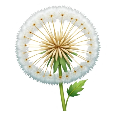 white dandelion, clean, minimal, bright colors sticker