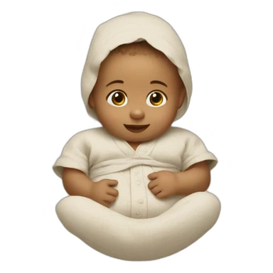 baby in a linen sticker