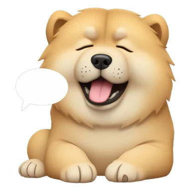 chow chow tired with speech bubble ''zzzz'' sticker