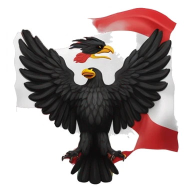 Albanischer adler von der albanien flagge als umriss schwarz sticker