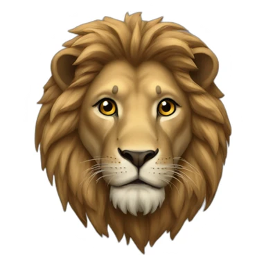 Lion black sticker