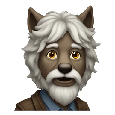 Old wolf portrait  sticker
