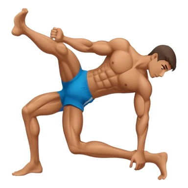 side-view of guy doing Abdominal Crunches sticker