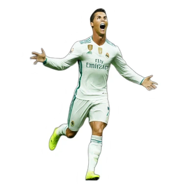 Cristiano Ronaldo celebratin a goal sticker