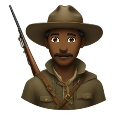 hunter from nineteen century sticker