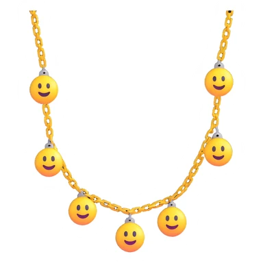 chain of lights, shiny and playful, 3D emoji style sticker
