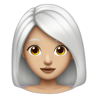 Girl with white hair and red eyes sticker