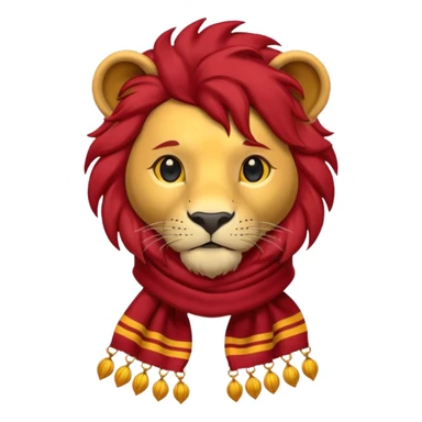 Gryffindor lion scarf hogwarts sticker