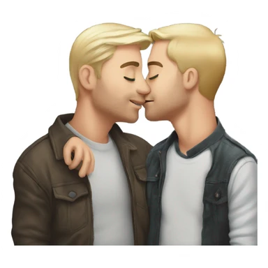mikey and brian kissing passionately sticker