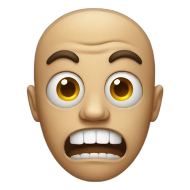 crazy looking emoji. so much fear and dread sticker