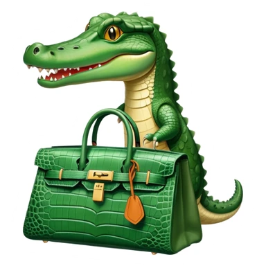 green forest crocodile hermes birkin bag sticker