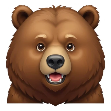 strong cute Grizzly Bear sticker