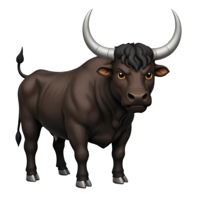 Black bull sticker