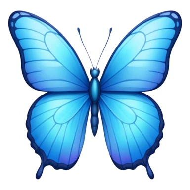 Blue butterfly emoj sticker