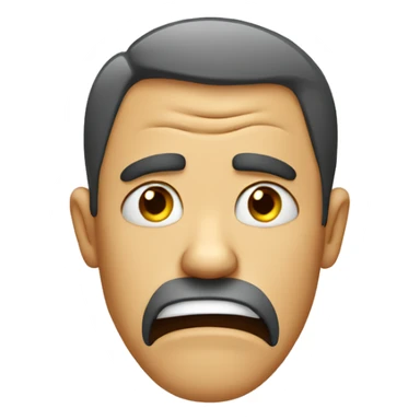 cringing crying man sticker