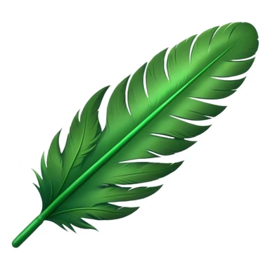 grüne feder ohne gesicht sticker