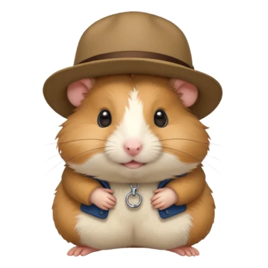 hat-wearing hamster sticker