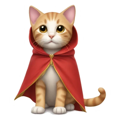 kitten with a cape sticker