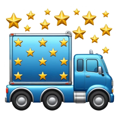 truck with stars sticker