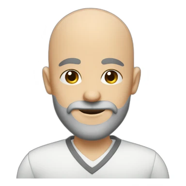 bald with dark grey beard wink wink heart sticker