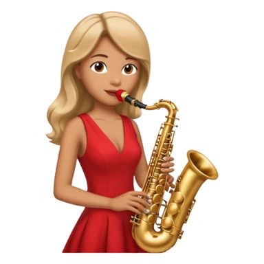 woman Swing jazz musician playing saxophone sticker
