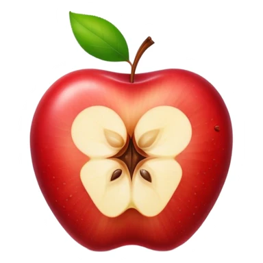 apple cut in half sticker