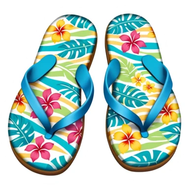 Hawaiian slippers sticker