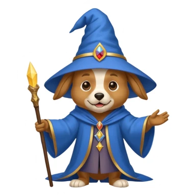 Dog wizard sticker