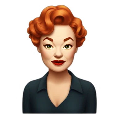 Red head simone signoret sticker
