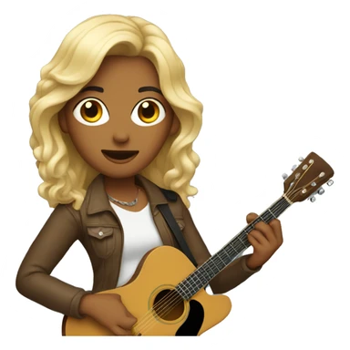 Singer with a guitar sticker