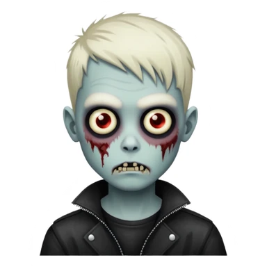 Zombie boy with emo pixie style hair cut sticker
