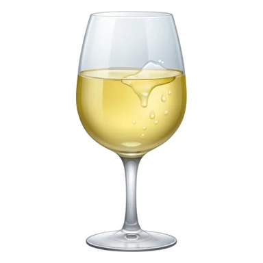 A glass of white wine sticker