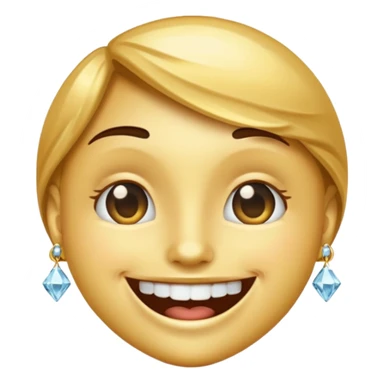 Emoji with diamond grill sticker