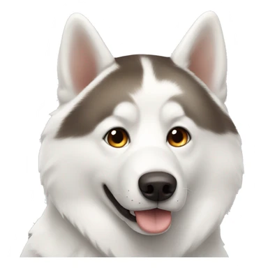 White husky with brown eyes  sticker