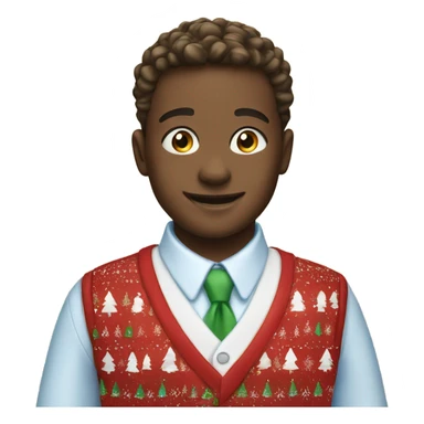 smiling boys with blue eyes in Christmas suits sticker