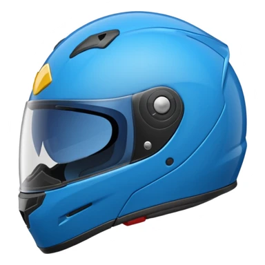 emoji capacete de moto azul sticker