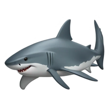 Shark fall in love like apple sticker