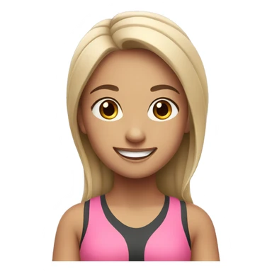 smiling girl in yoga outfit sticker