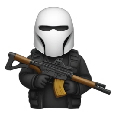 Anonymous with weapon sticker