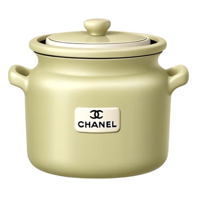 Pale olive Chanel cream pot sticker