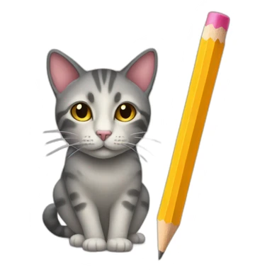 pencil-in-the-form-of-a-cat sticker