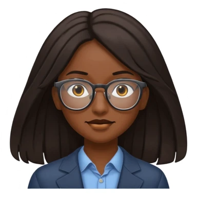 with long hair and darker with glasses sticker