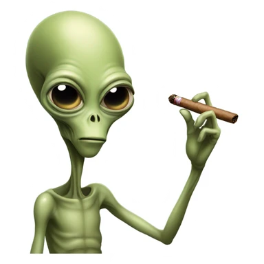 Aliens smoking a cigar  sticker