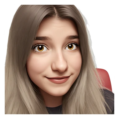 portrait of smiling girl sticker