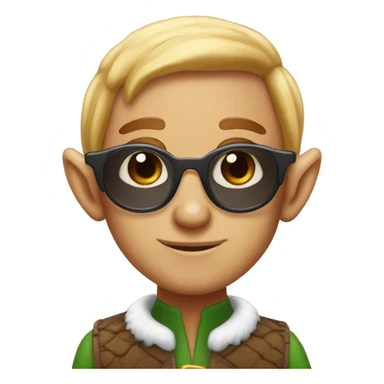 elf with sunglasses and vest. freckles sticker