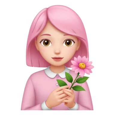 a girl with two hands  sticker