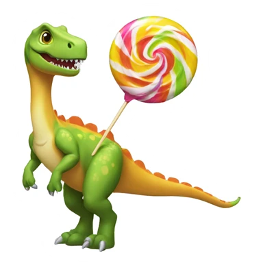 dianosaur with lolipop sticker