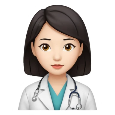 asian woman doctor sticker