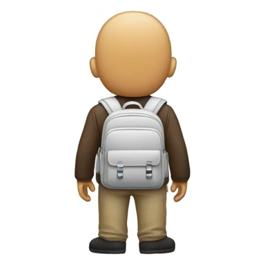 White Man backpacking from behind sticker